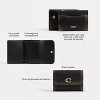 Essential Card Holder Wallet In Loved Leather