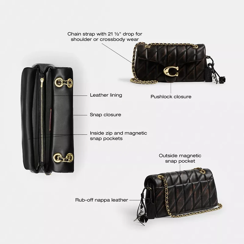 Tabby Shoulder Bag In Loved Leather With Quilting