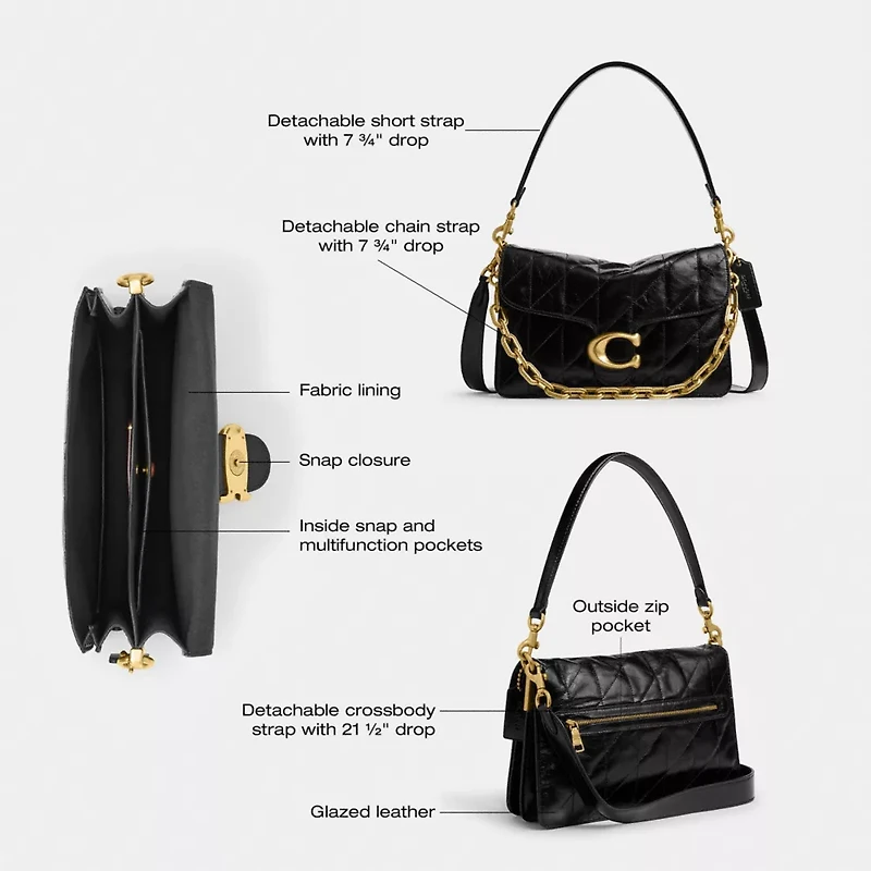 Chain Tabby Shoulder Bag With Quilting