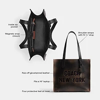 Relay Tote Bag In Loved Leather