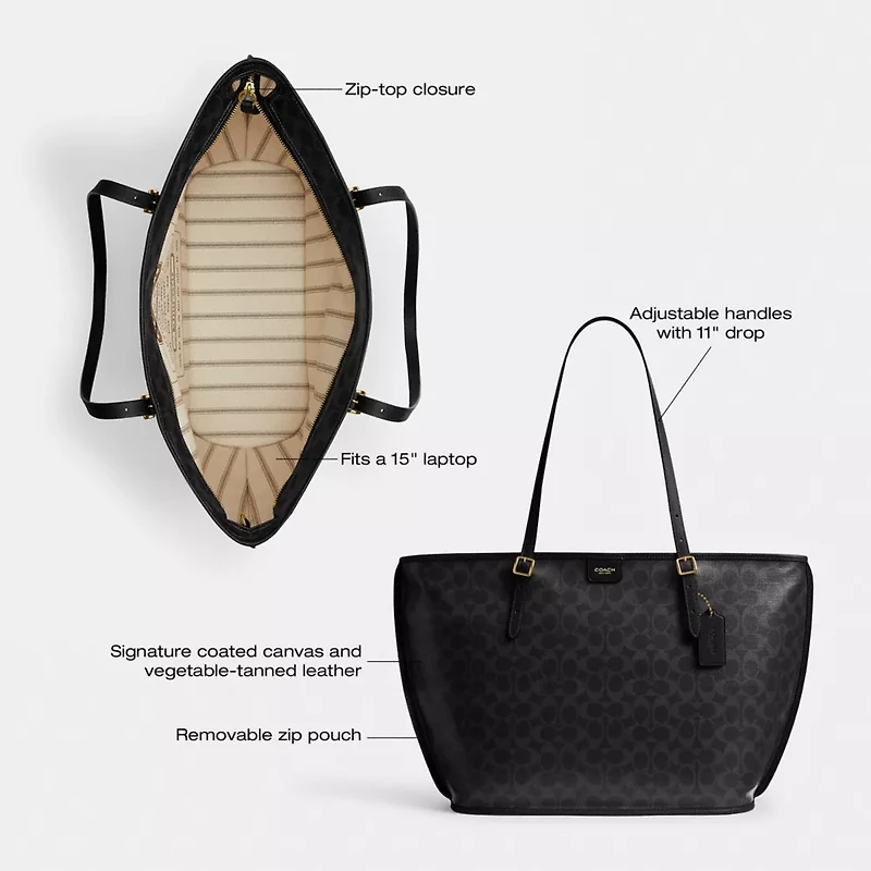 Taxi Tote Bag In Signature Canvas