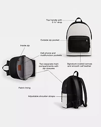 West Backpack In Signature Canvas