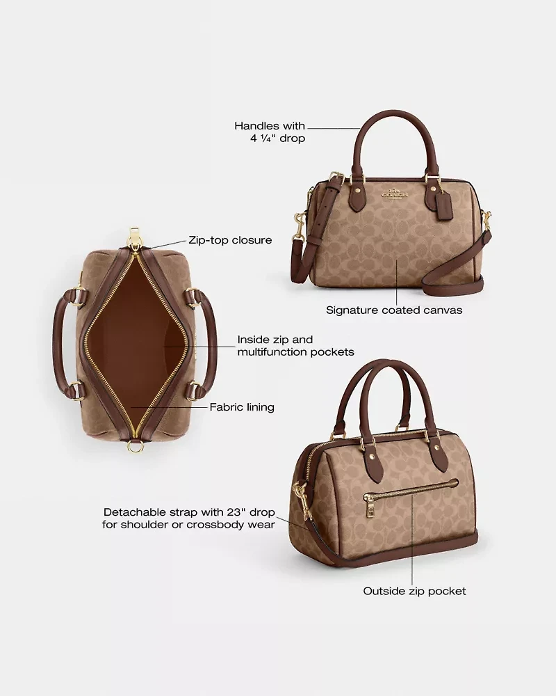 Rowan Satchel Bag In Signature Canvas