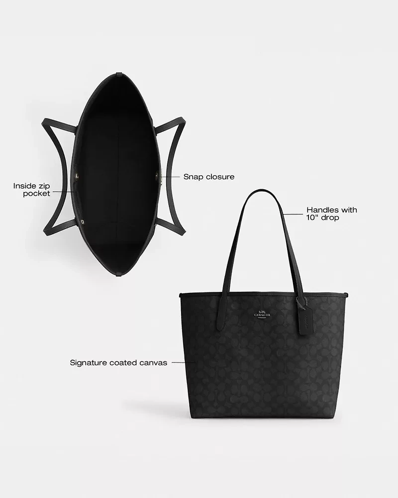 City Tote Bag Signature Canvas