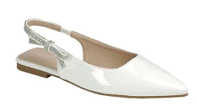 Women's Flat slingback-34 : Wht
