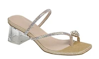 Women's Lucite Toe Ring Slip On Sandals : champ