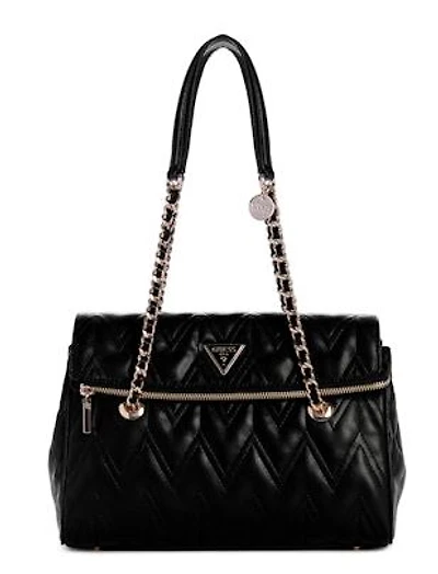 Guess Eda 3 Compartment Shoulder Handbag: Blk