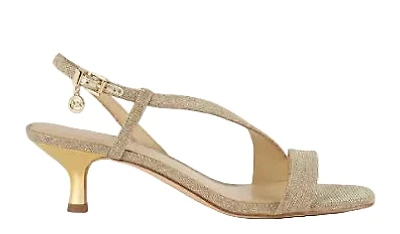 Michael Kors Jaida Kitten Heel Sandal : P.gld