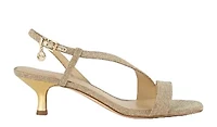 Michael Kors Jaida Kitten Heel Sandal : P.gld