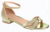 Women's Low Heel Dress-28 Sandals : champ/gld