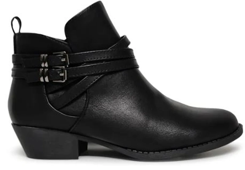 Women's Chelsea Buckle ankle booties: blk