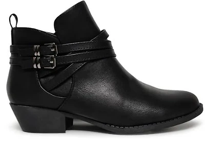 Women's Chelsea Buckle ankle booties: blk