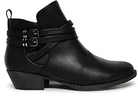 Women's Chelsea Buckle ankle booties: blk