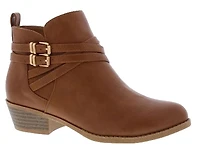 Women's Chelsea Buckle ankle booties: TAN