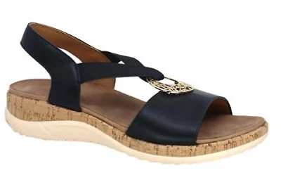 Women's Lady Comfort low wedge Mabel Sandals: Blk