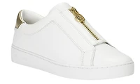 Michael Kors Keaton Zip Slip On Sneakers: Wht/Gld