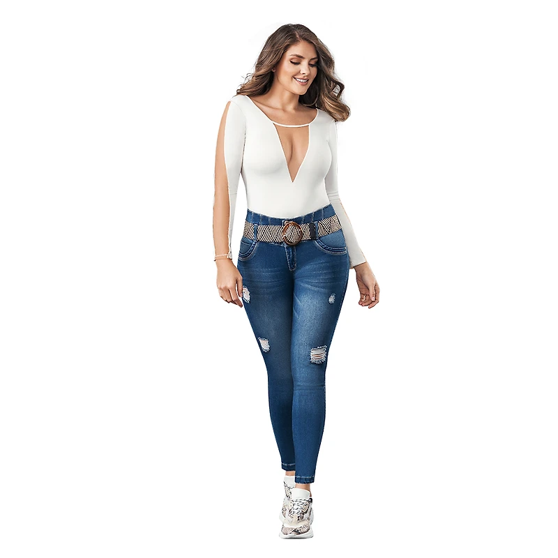 High-Waist Butt-Lifting Jeans