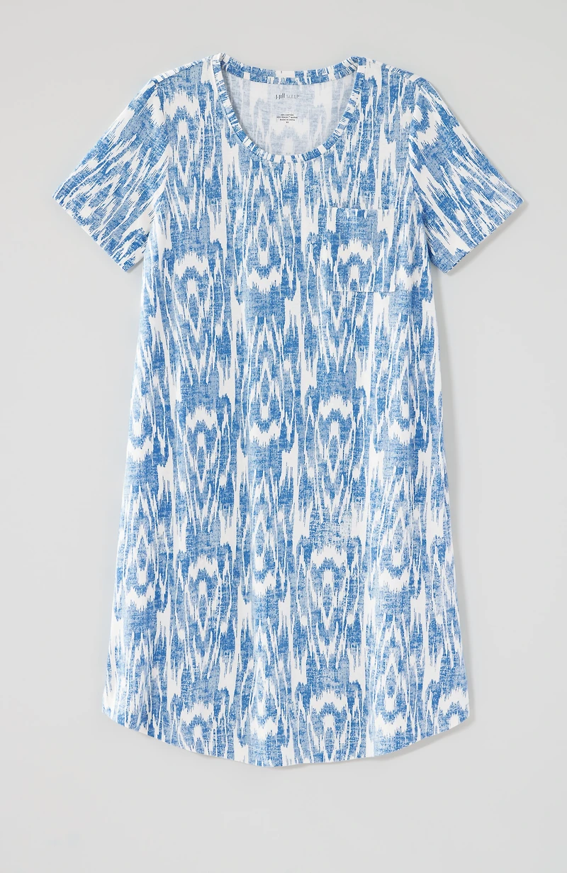 sleep ultrasoft patch-pocket gown
