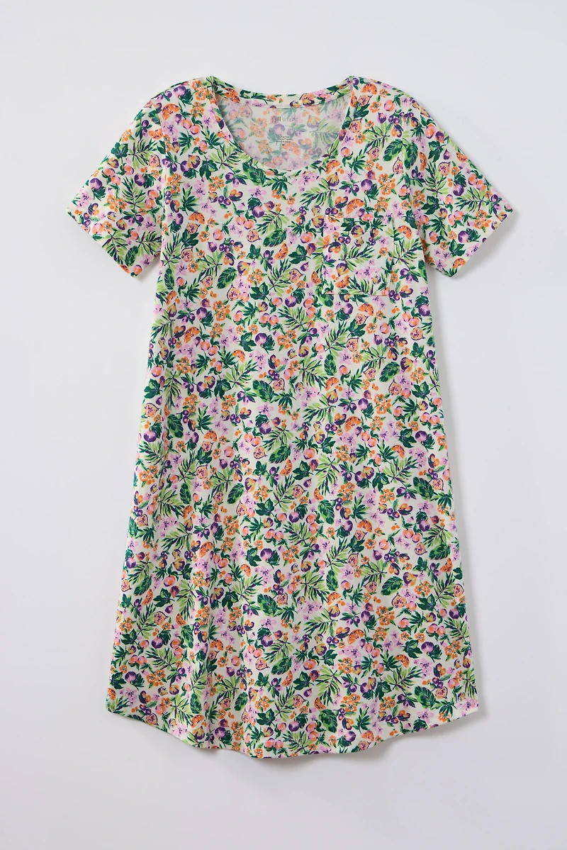 sleep ultrasoft patch-pocket gown