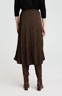 silky a-line midi skirt