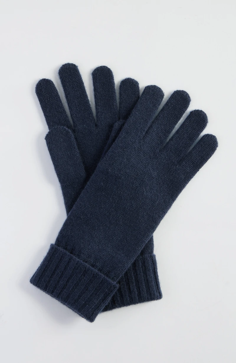 cashmere cuffed gloves
