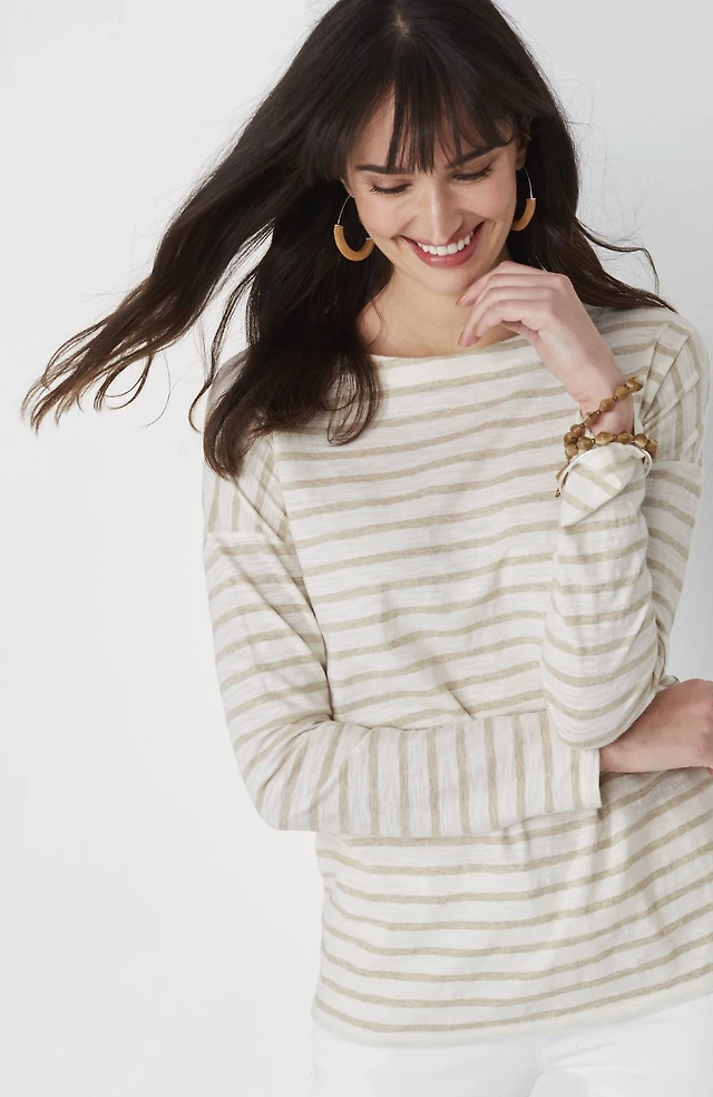 relaxed boat-neck tee