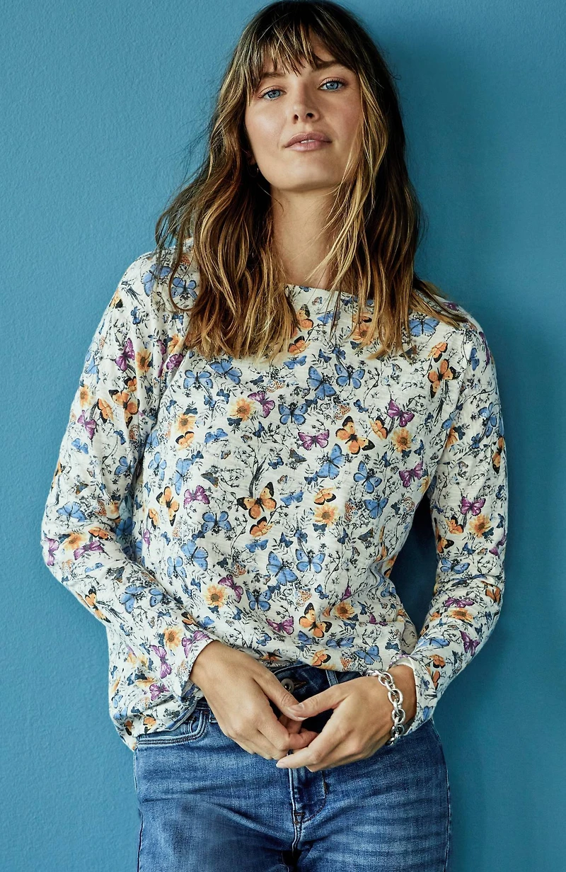 relaxed boat-neck tee