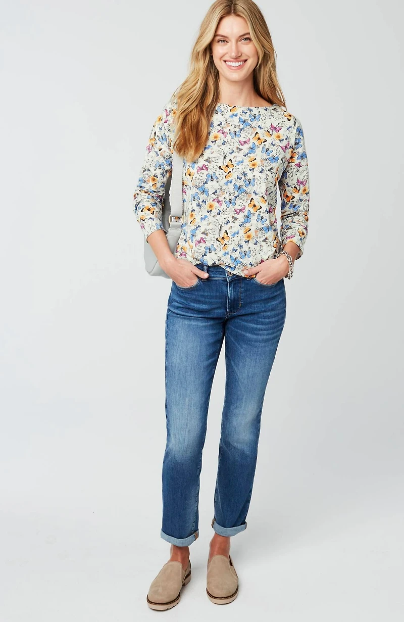 relaxed boat-neck tee