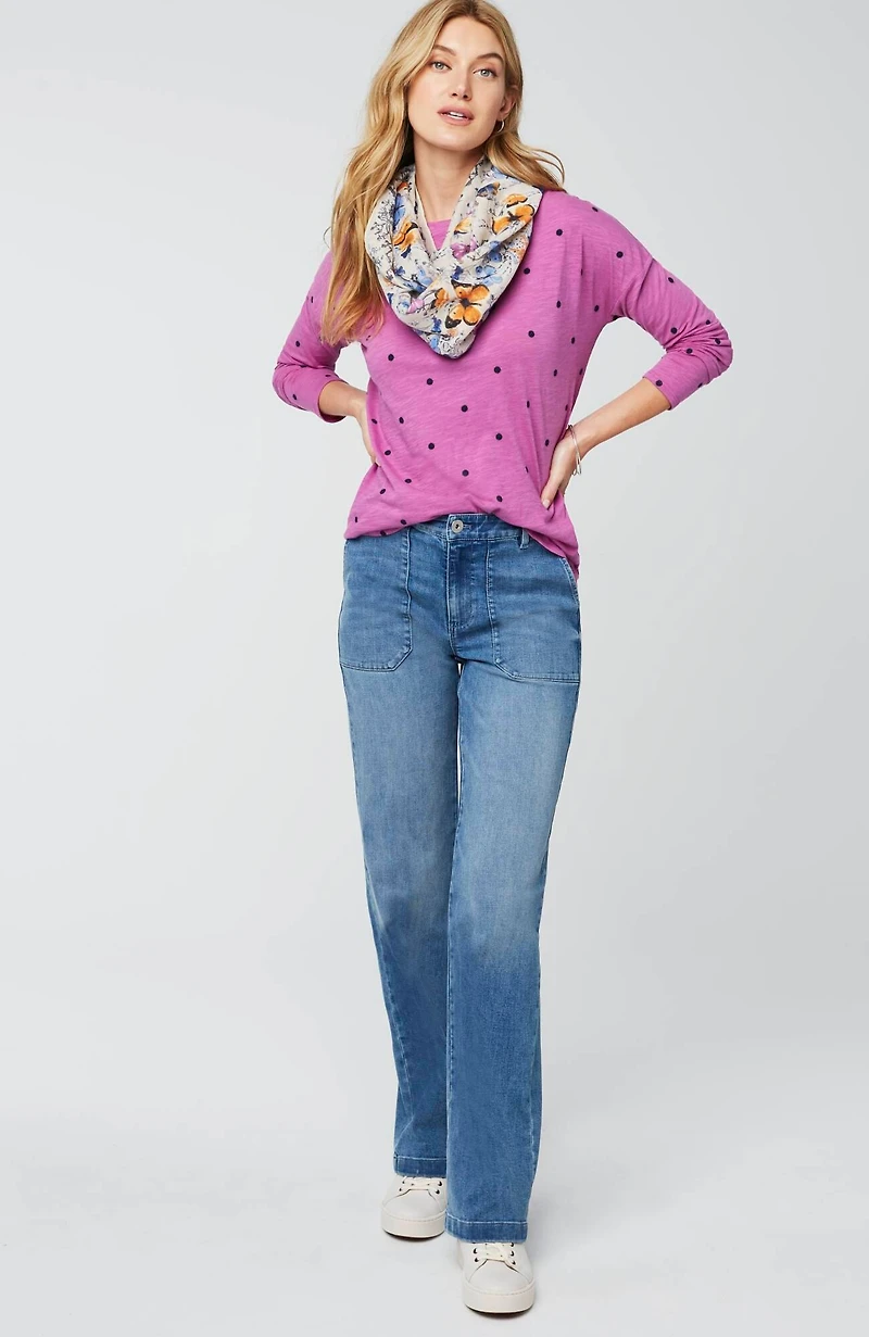 relaxed boat-neck tee