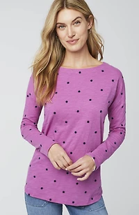 relaxed boat-neck tee