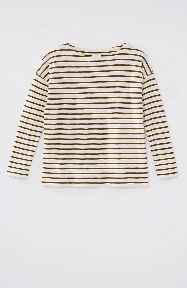 relaxed boat-neck tee