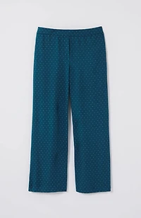 wearever easy-care woven wide-leg crops