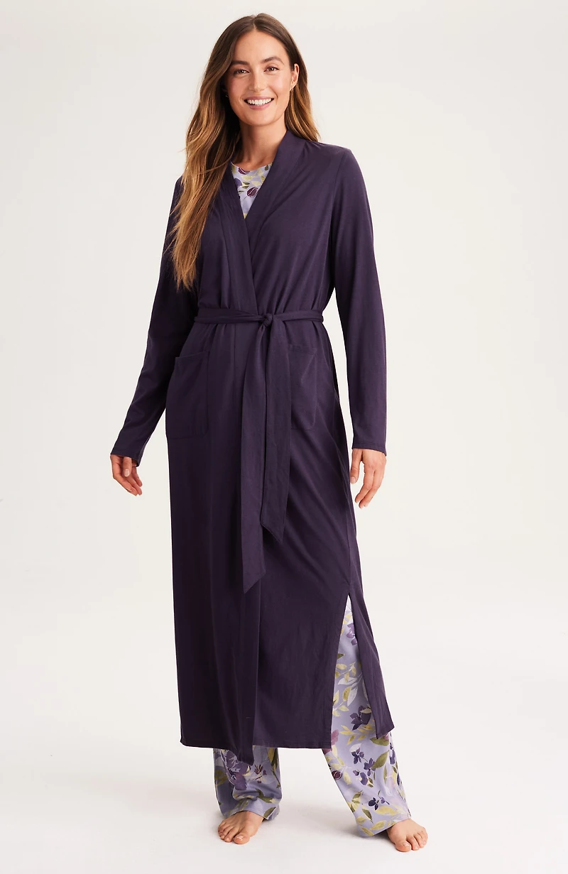 sleep ultrasoft patch-pocket robe