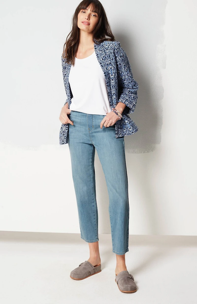 pure jill relaxed pull-on jeans