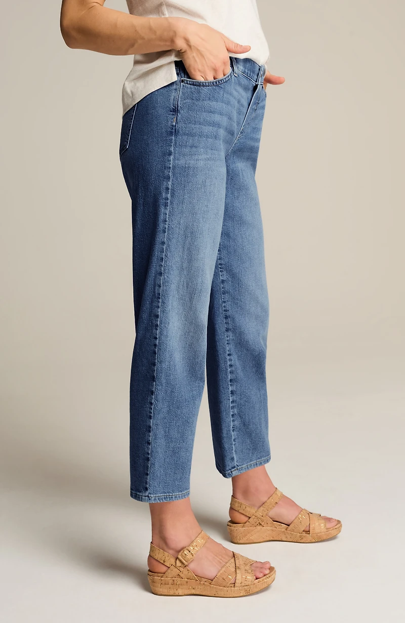 pure jill relaxed pull-on jeans