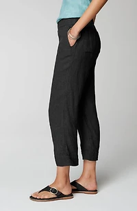 pure jill linen trapunto-stitched pants