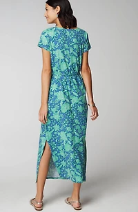 cap-sleeve maxi dress