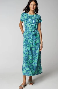 cap-sleeve maxi dress