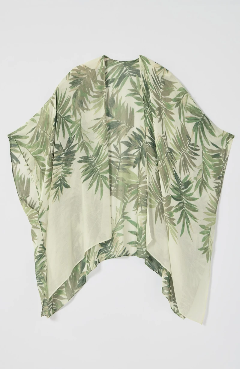 printed textured ruana