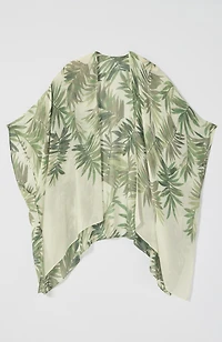 printed textured ruana