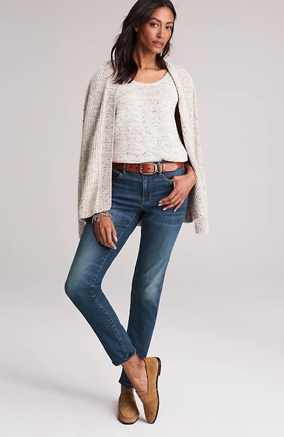 authentic fit slim-leg jeans