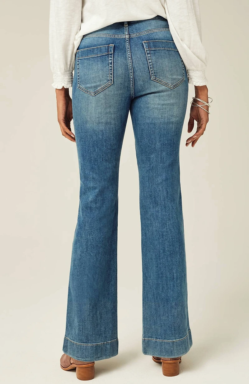 high-rise flare jeans