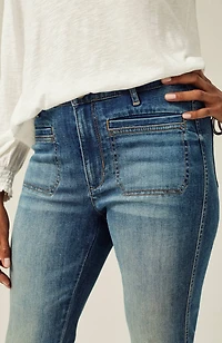 high-rise flare jeans