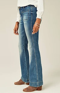 high-rise flare jeans