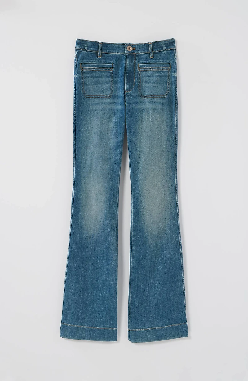 high-rise flare jeans
