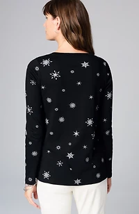 long-sleeve pima crew-neck tee