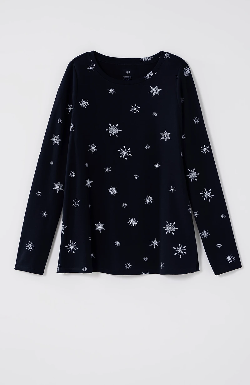 long-sleeve pima crew-neck tee