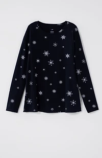 long-sleeve pima crew-neck tee