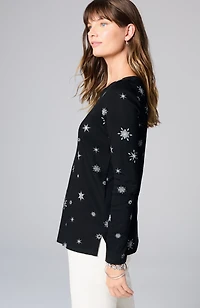 long-sleeve pima crew-neck tee