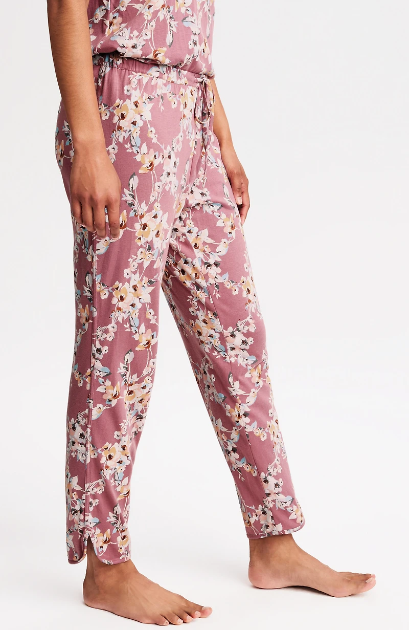 sleep ultrasoft curved-hem slim-leg pants